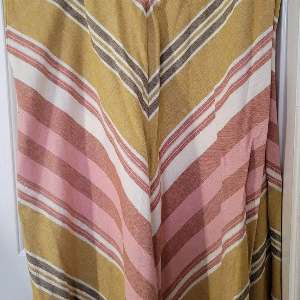 Est.1946 Women's  Striped Linen blend Skirt Set Size XL - Picture 7 of 9